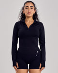 Fitted Seamless Jacket — Jet Black