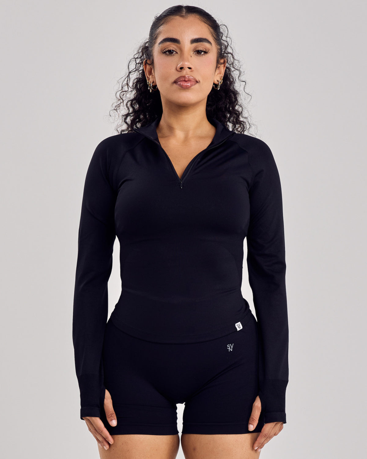 Fitted Seamless Jacket — Jet Black