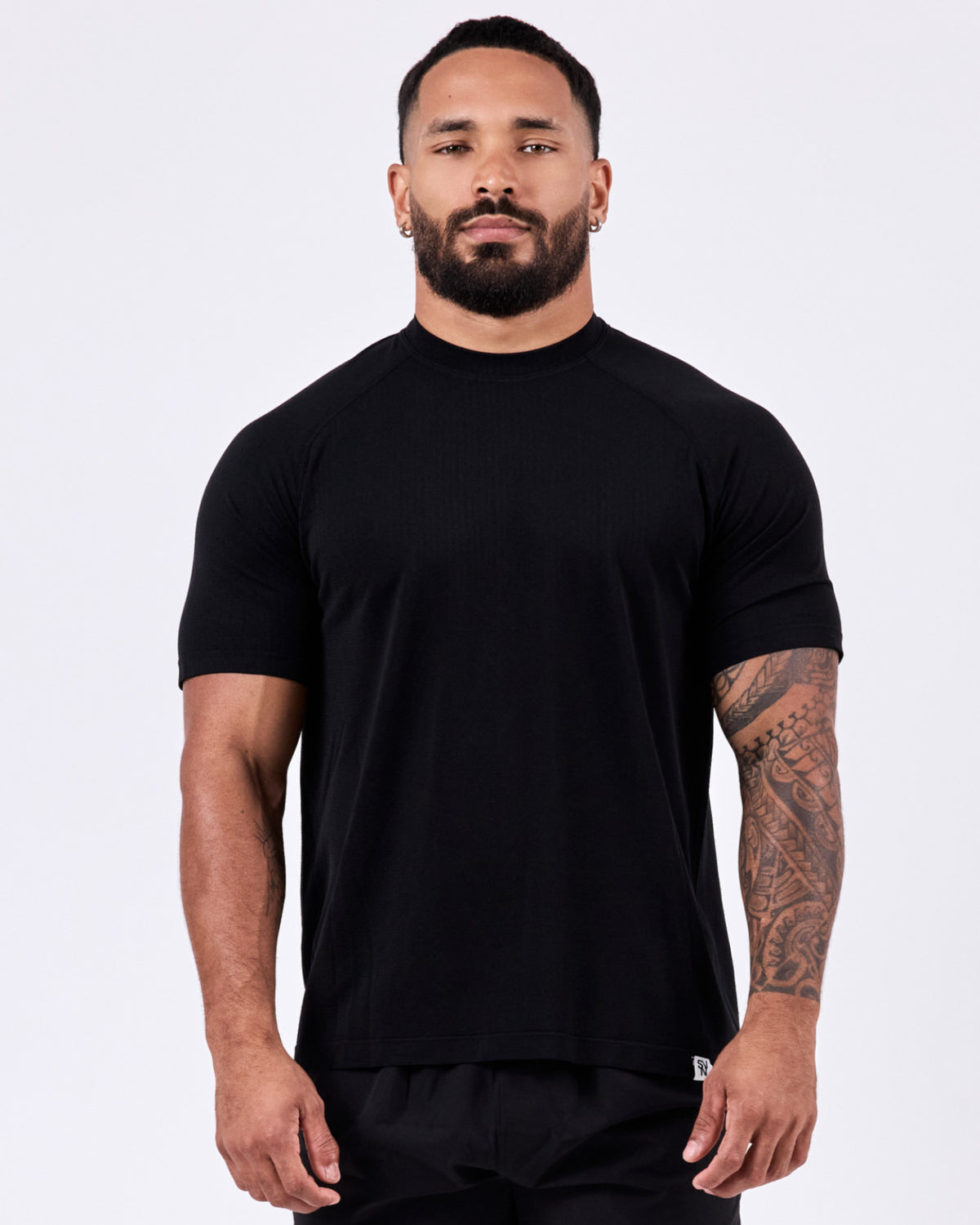 Short Sleeve Fitted Jersey — Jet Black