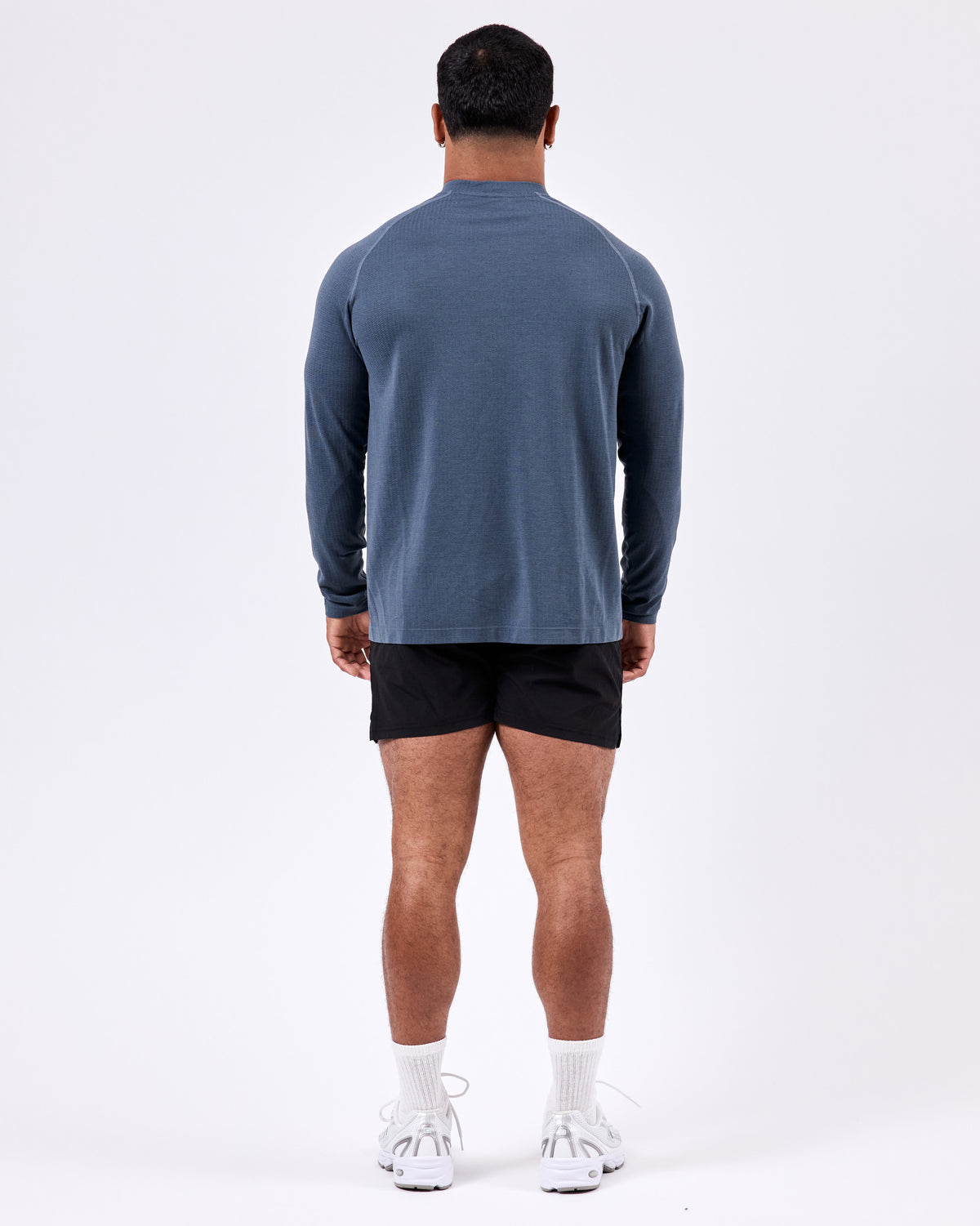 Long Sleeve Fitted Jersey — Slate Blue