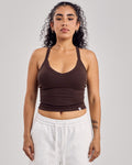 Essential Ribbed Tank Top — Naked Brown