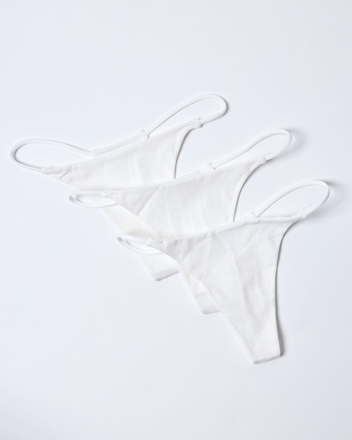 3 Pack Cotton Thong - Unity Set — White