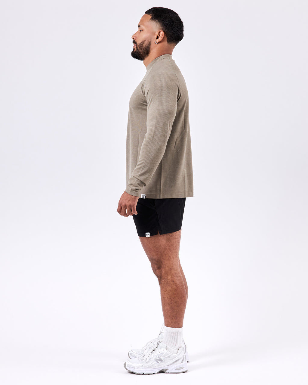 Long Sleeve Fitted Jersey — Olive
