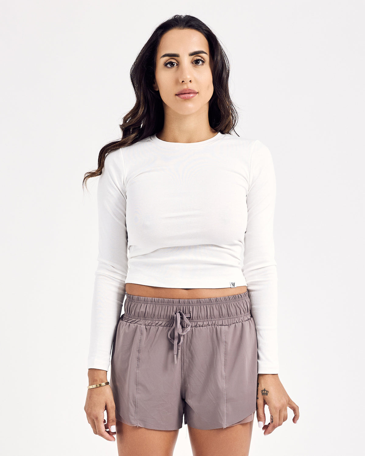 Cotton Long Sleeve Top — Cloud White