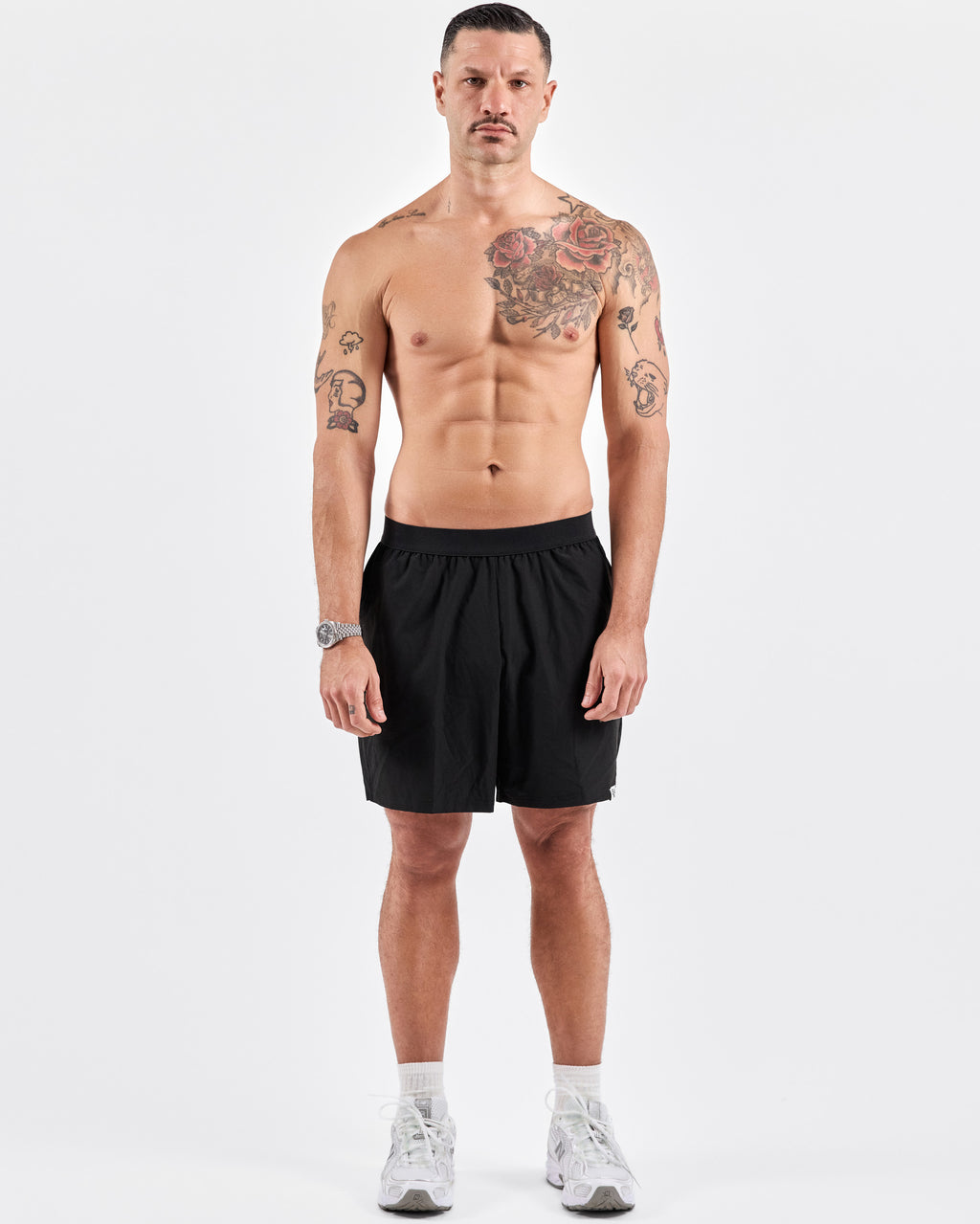 5" Laceless Shorts — Jet Black