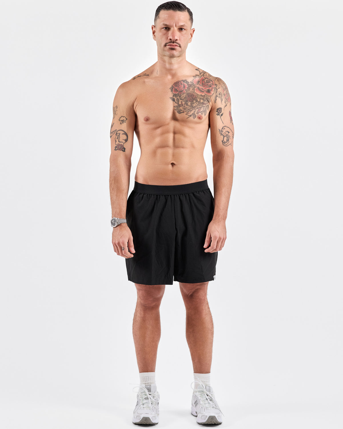 5" Laceless Shorts — Jet Black
