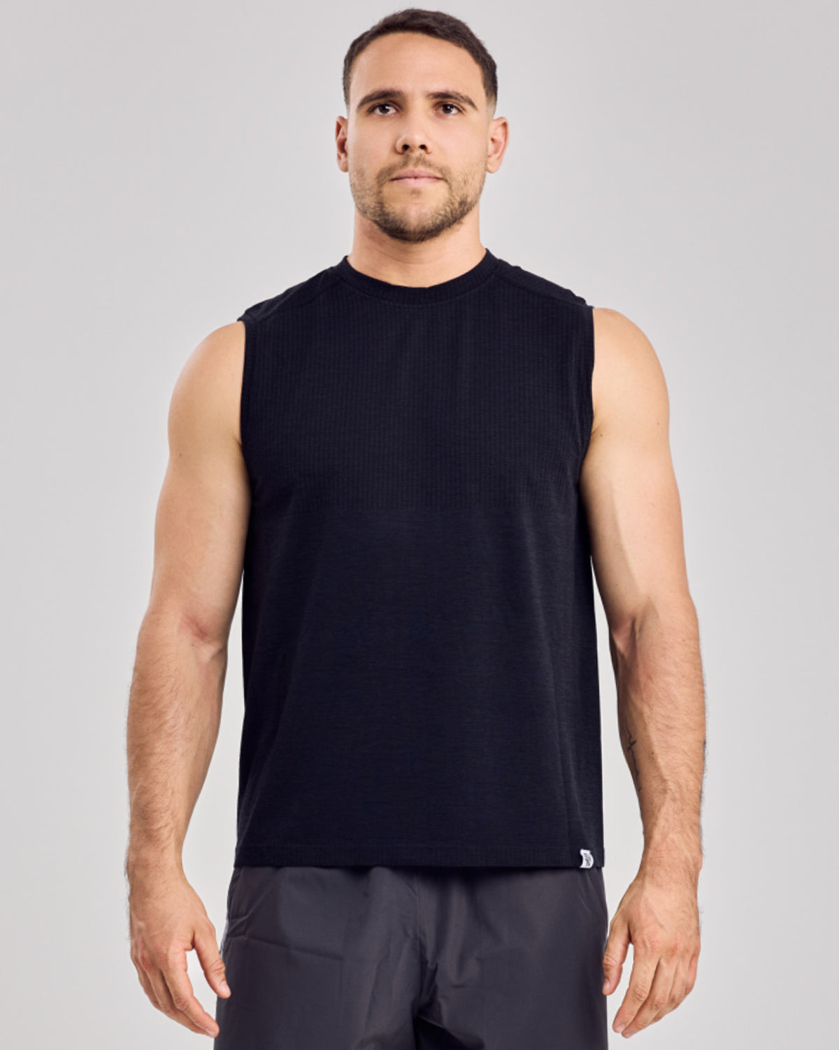 Tank Top Fitted Jersey — Jet Black