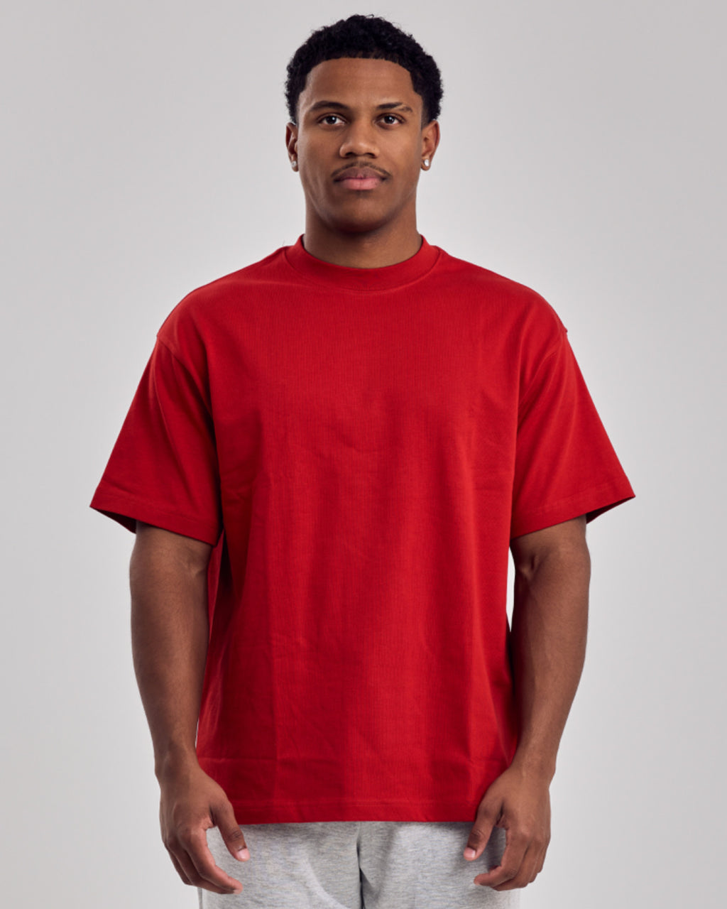305 Oversized Cotton T-Shirt — China Red