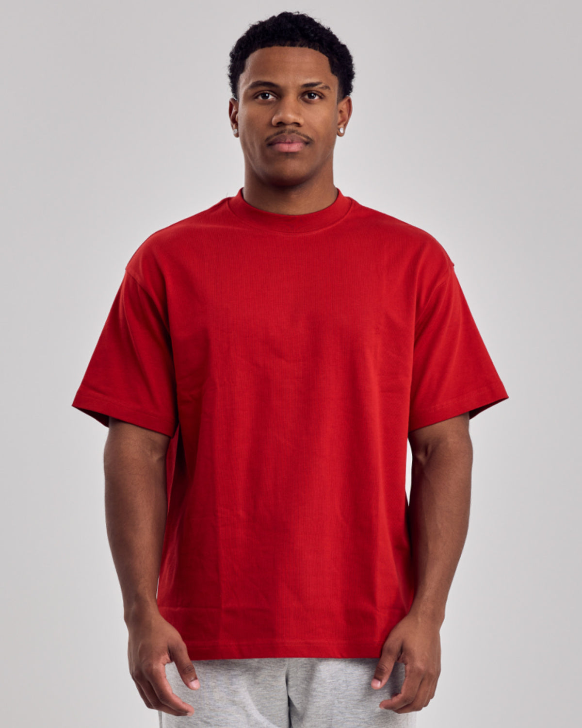 305 Oversized Cotton T-Shirt — China Red
