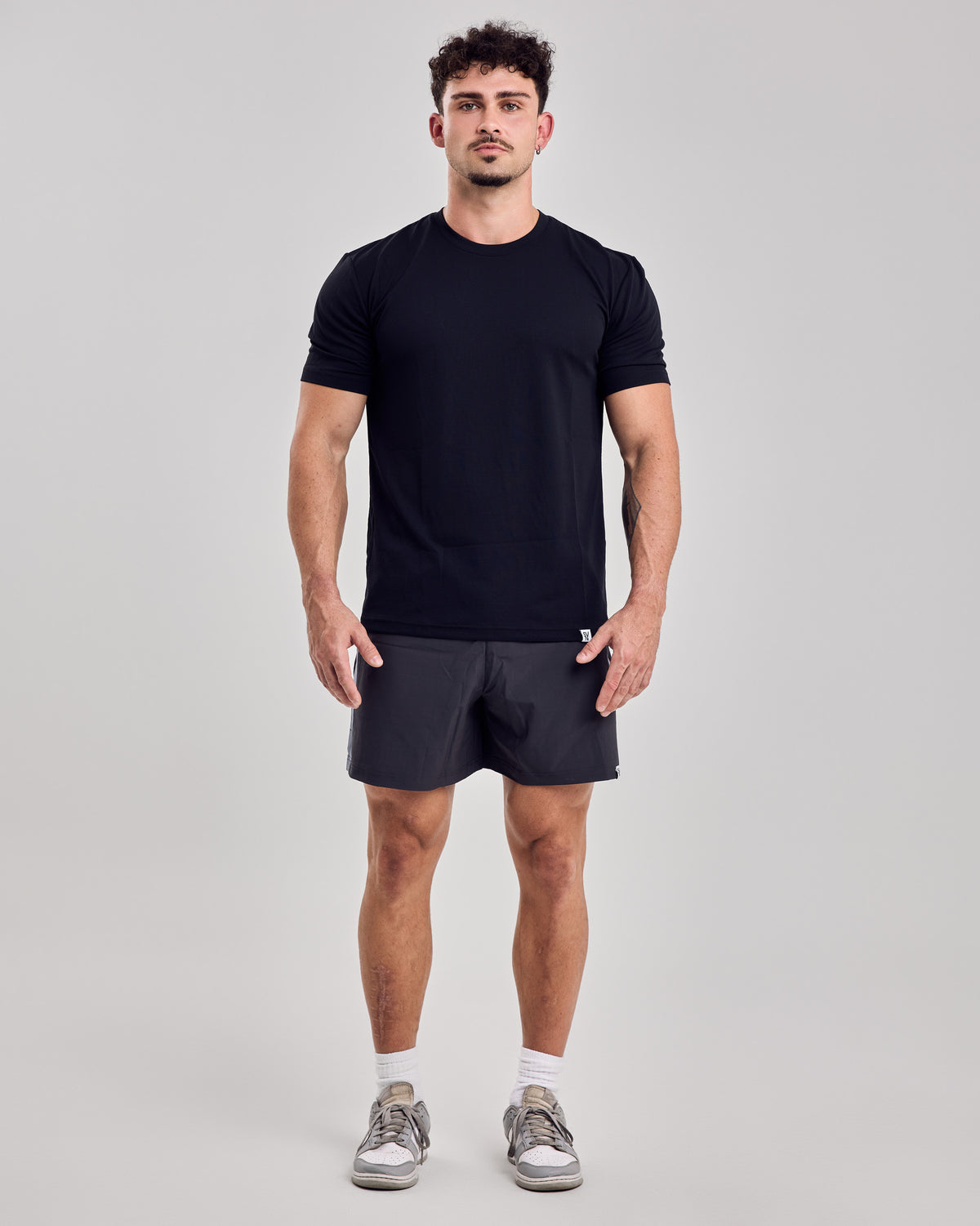 Premium Mesh T-Shirt — Jet Black