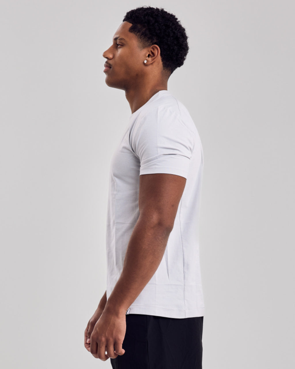 Structured Fitted T-Shirt — Muted Gray