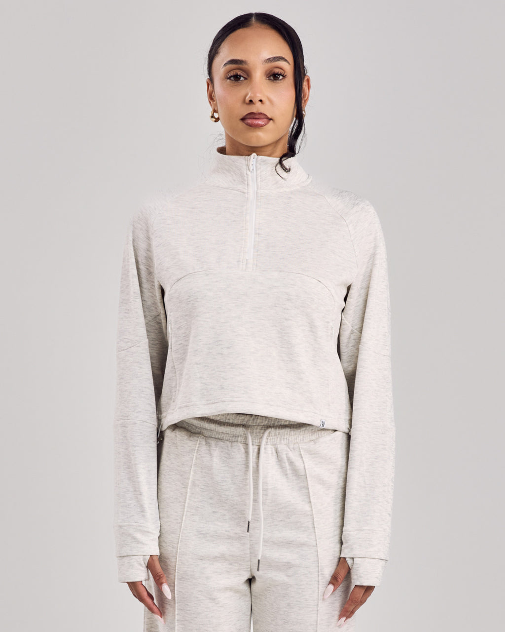Cloud Adjustable Cropped Sweater — Just Gray