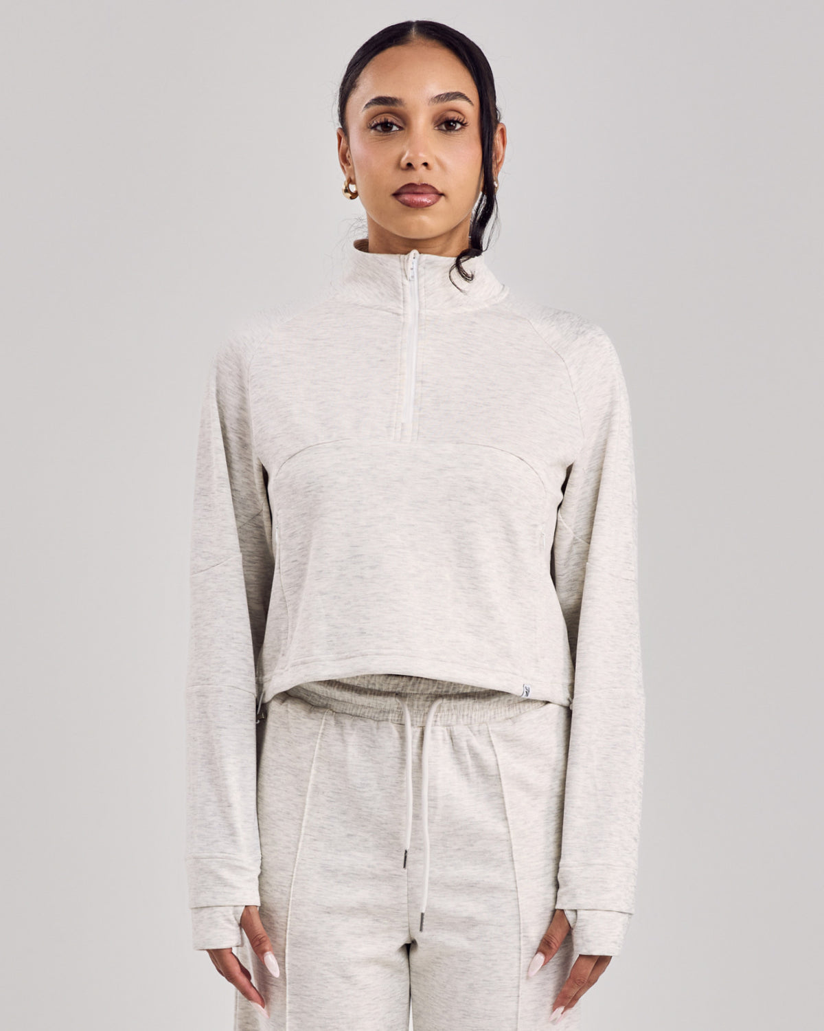 Cloud Adjustable Cropped Sweater — Just Gray