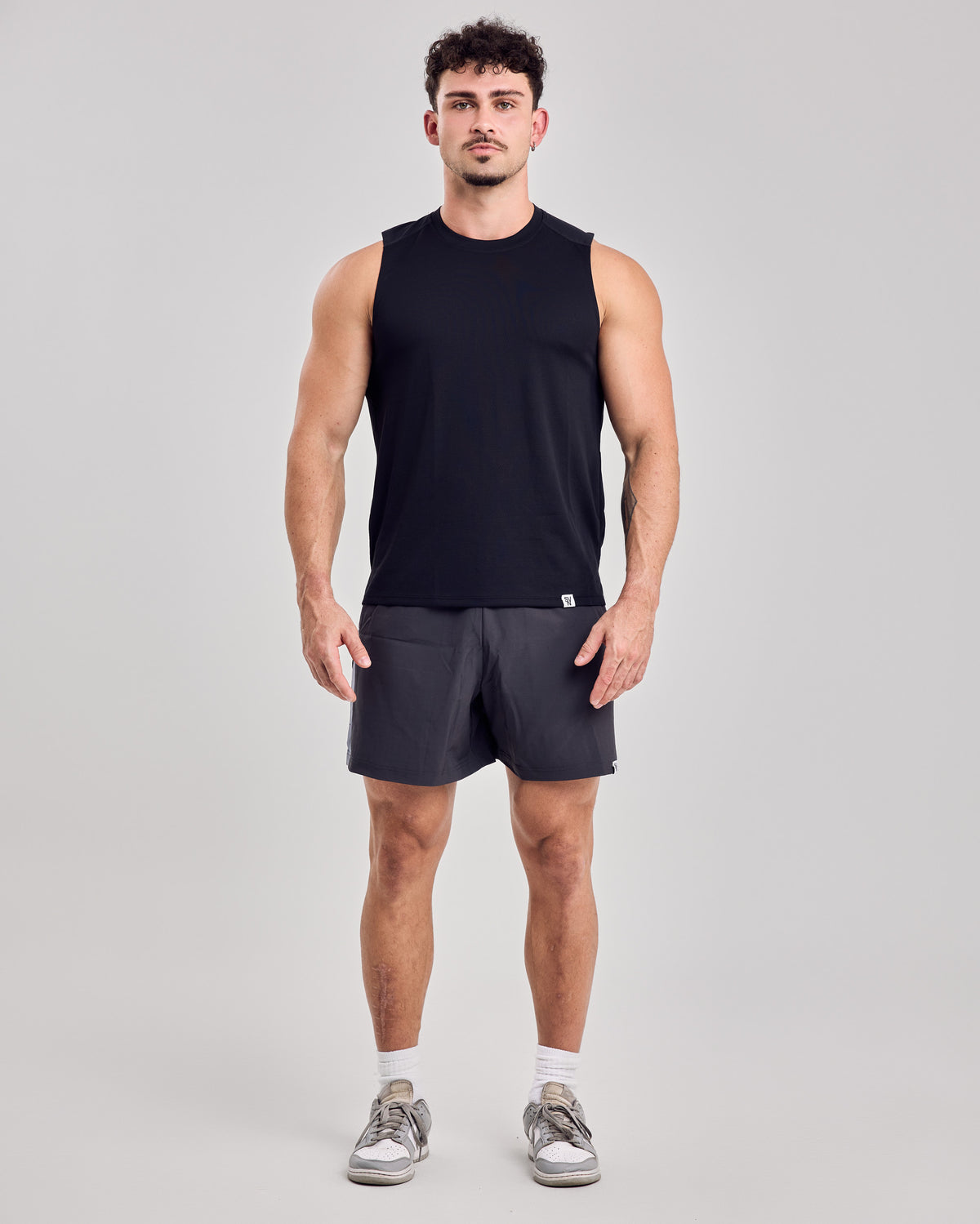 Premium Mesh Tank Top — Jet Black