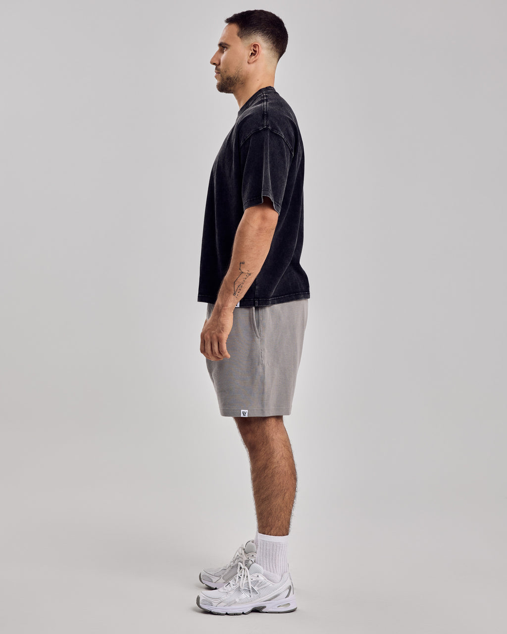Oversized Acid Boxy T-Shirt — Washed Black