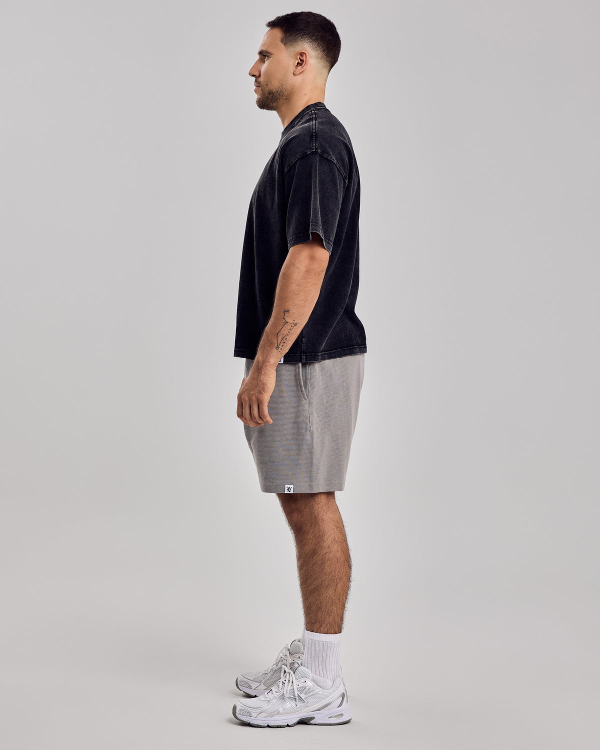 Oversized Acid Boxy T-Shirt — Washed Black