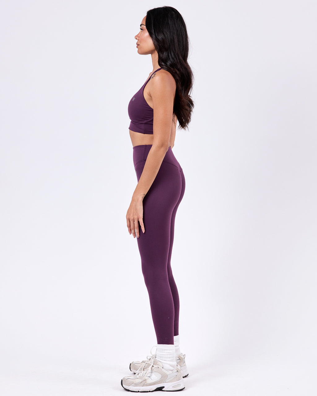 Varsity Leggings — Plum