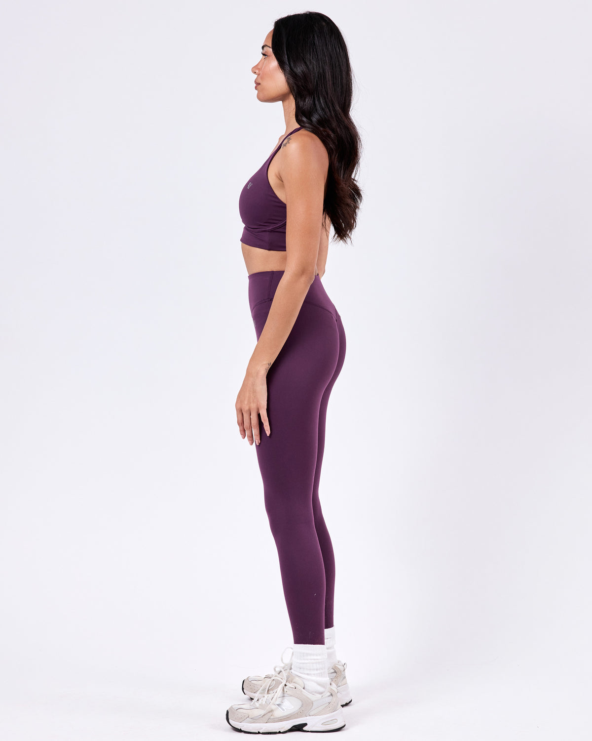 Varsity Leggings — Plum