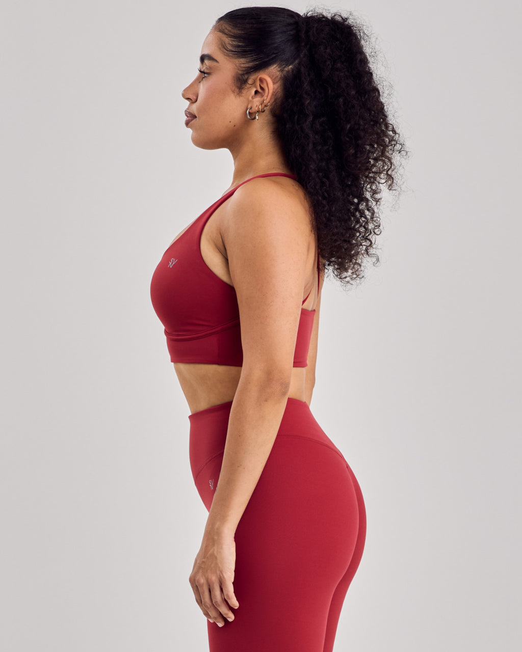 Varsity Plus Bra — Cherry Red