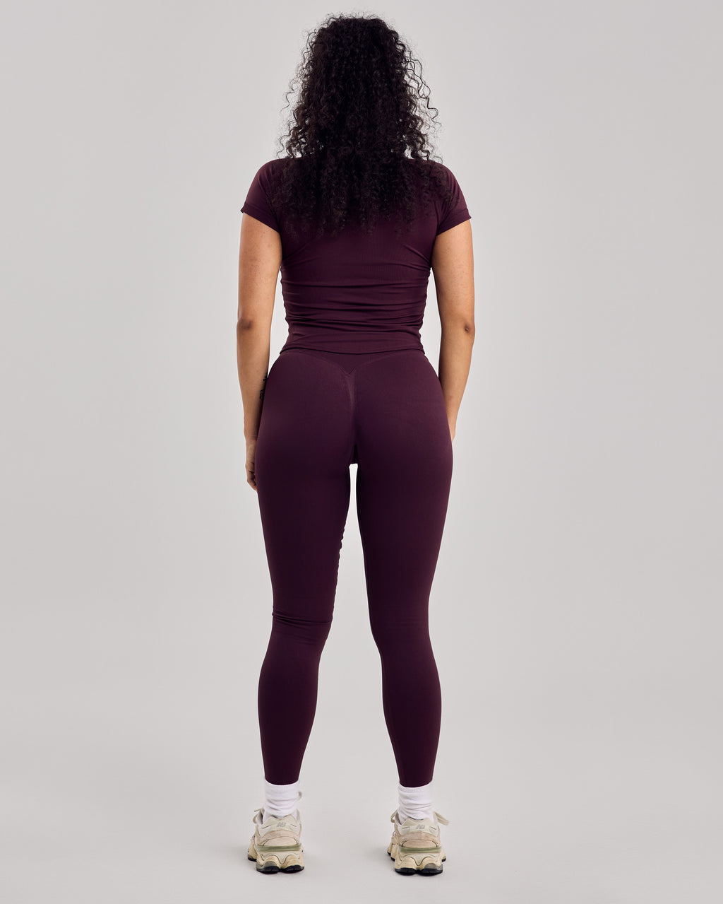 Fitted Seamless T-Shirt — Dark Berry