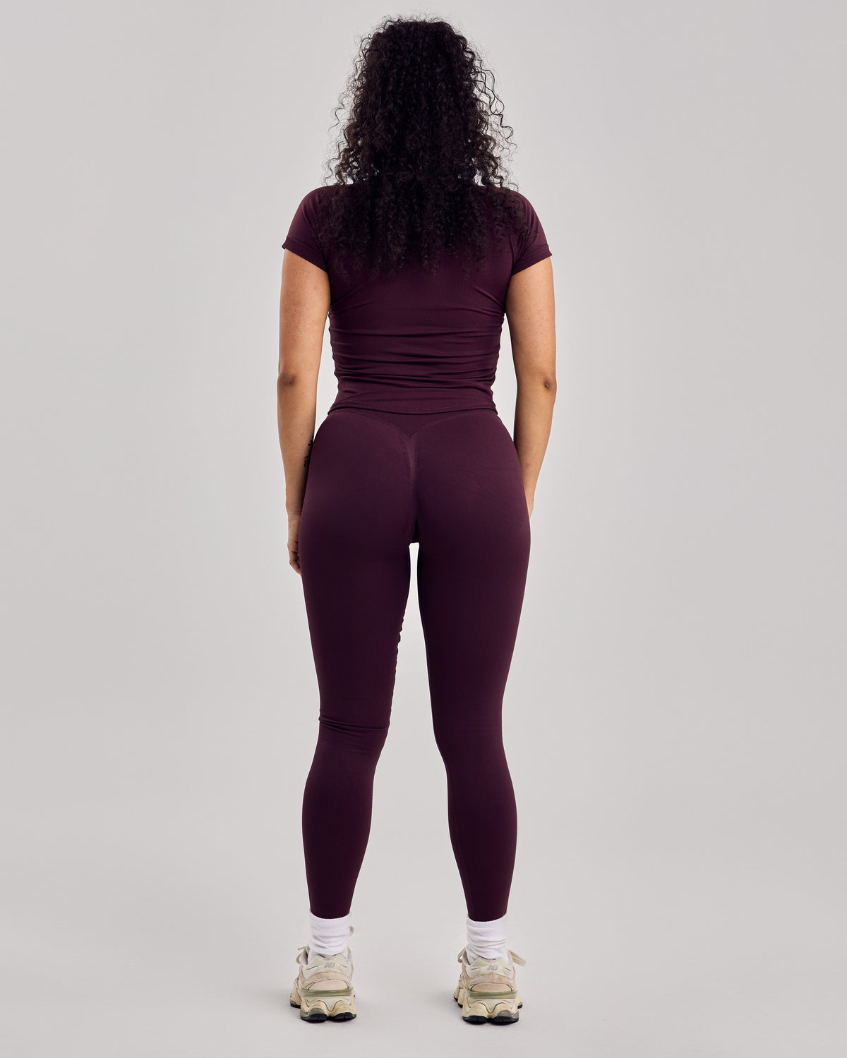 Fitted Seamless T-Shirt — Dark Berry