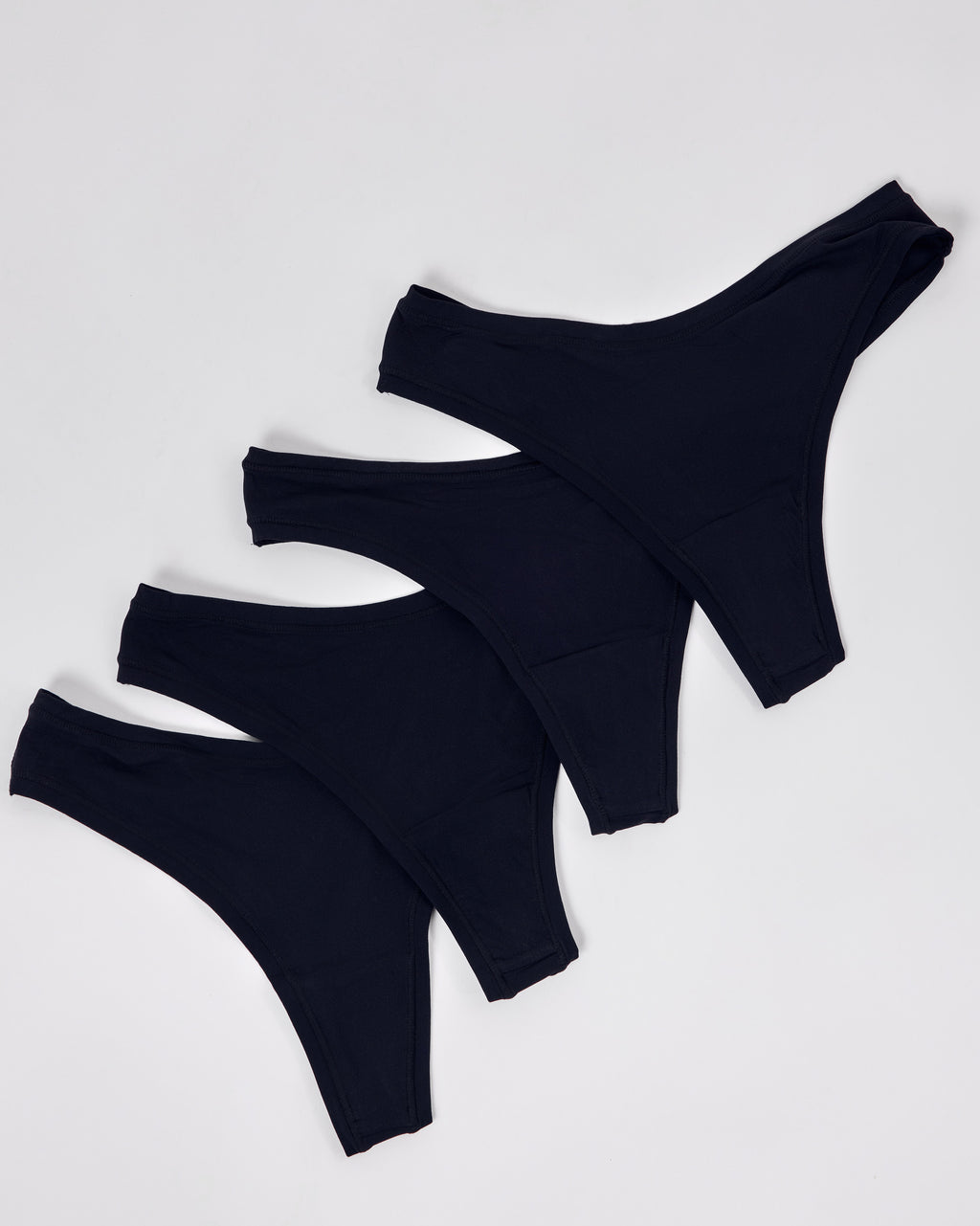 4 Pack Invisible Thong - Unity Set — Jet Black