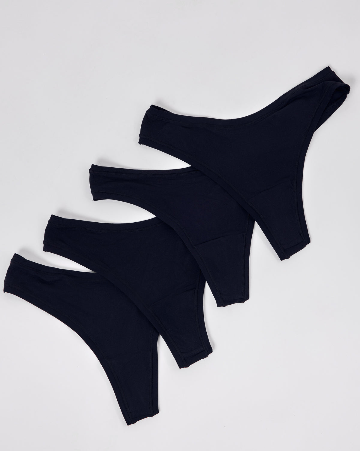 4 Pack Invisible Thong - Unity Set — Jet Black