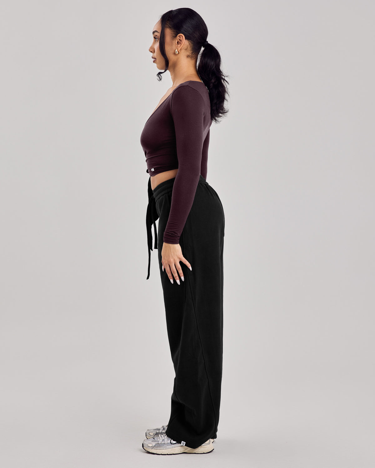 Ballet Wrap Cotton Top — Date