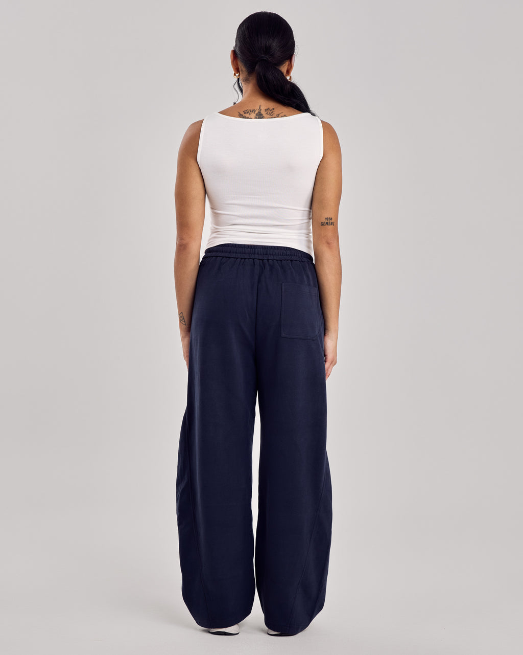 Barrel Jogger Pants — Muted Navy