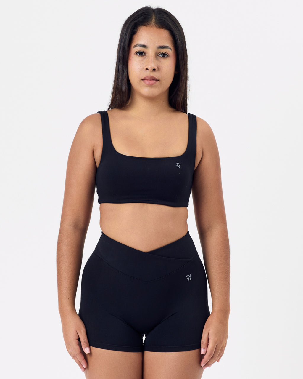 Solstice Square Neck Bra — Jet Black