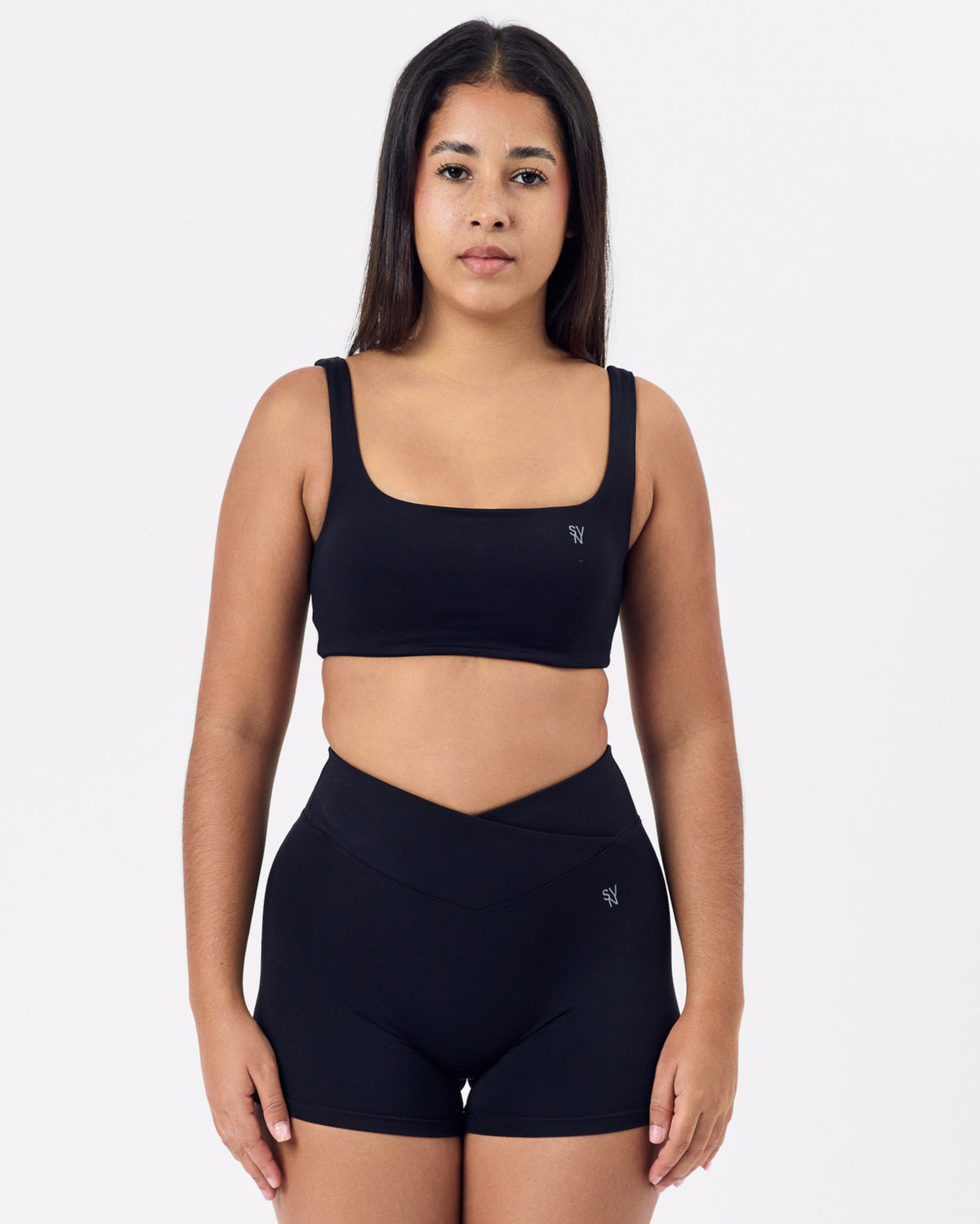 Solstice Square Neck Bra — Jet Black