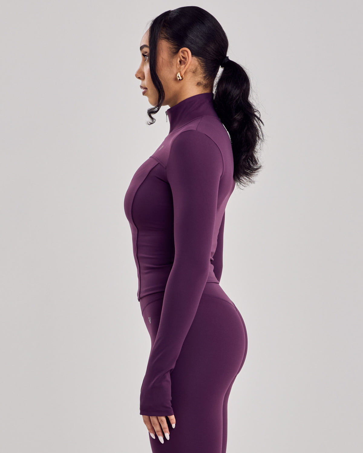 Varsity Fitted Jacket — Plum