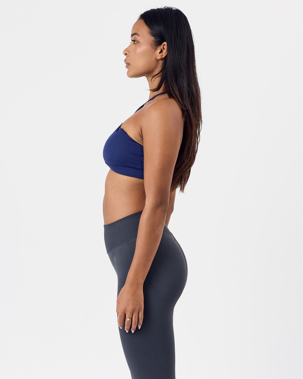 Cross Front Bra — Navy Blue