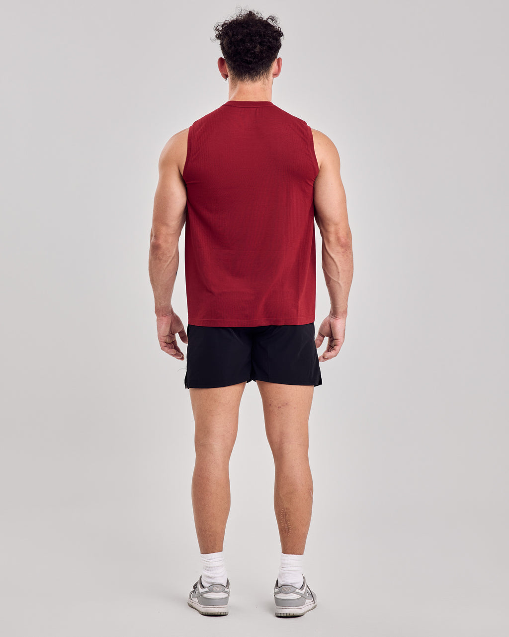 Tank Top Fitted Jersey — Cherry Red