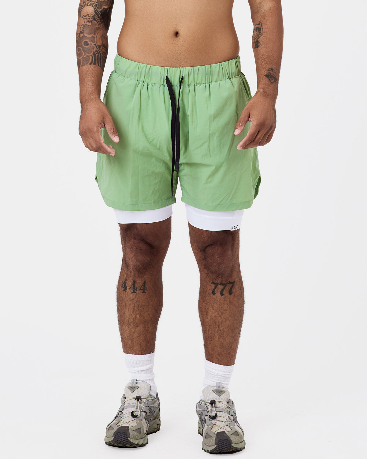 2 in 1 5" Liner Shorts — Green