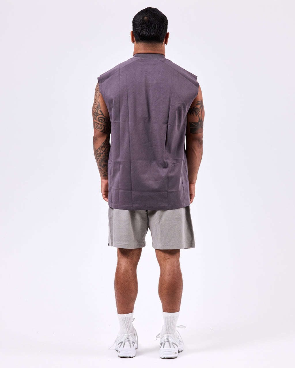 Oversized Alpha Tank Top — Faded Purple