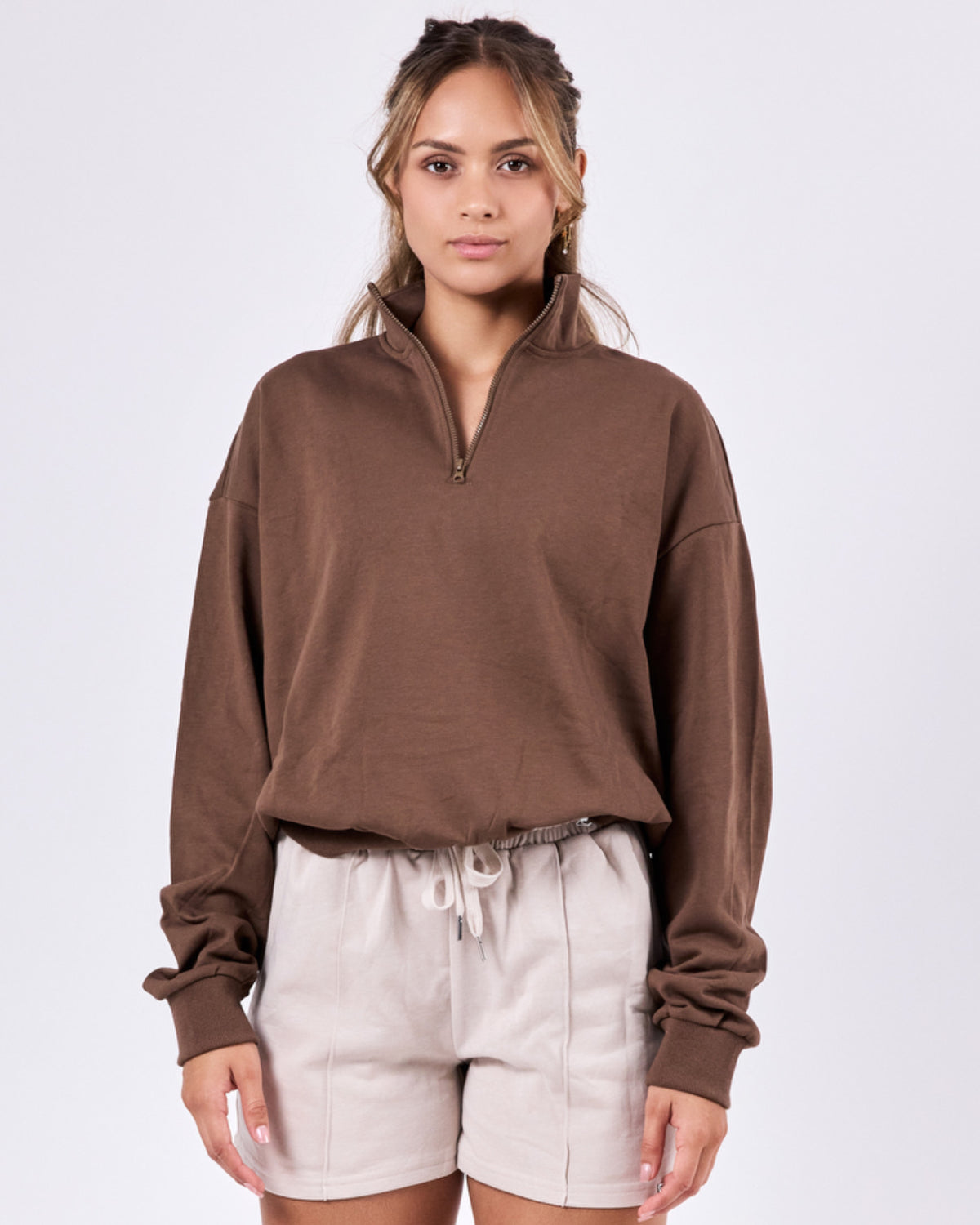 Retro Zip Sweater — Hot Chocolate