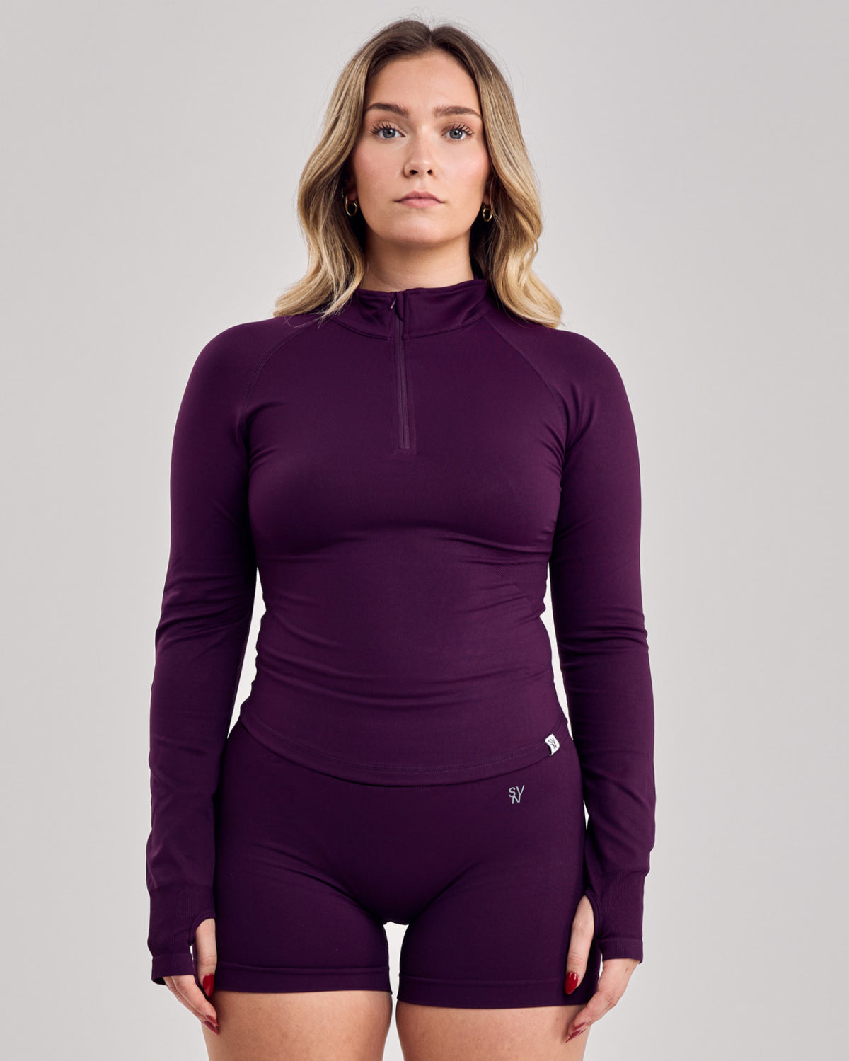 Fitted Seamless Jacket — Plum