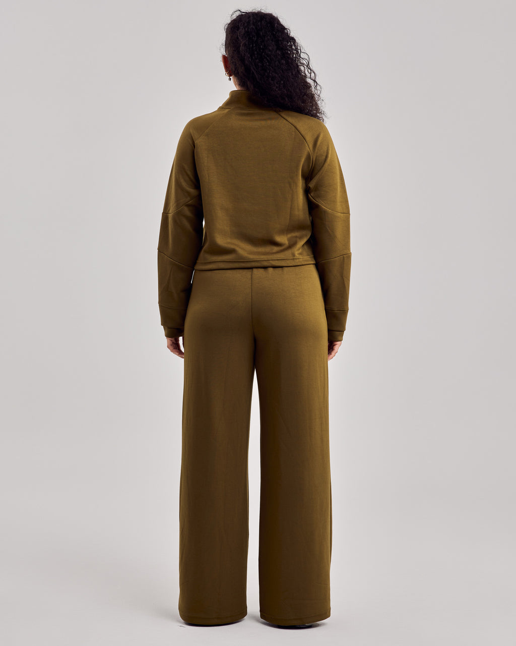 Cloud Wide Leg Jogger Pants — Olive Green