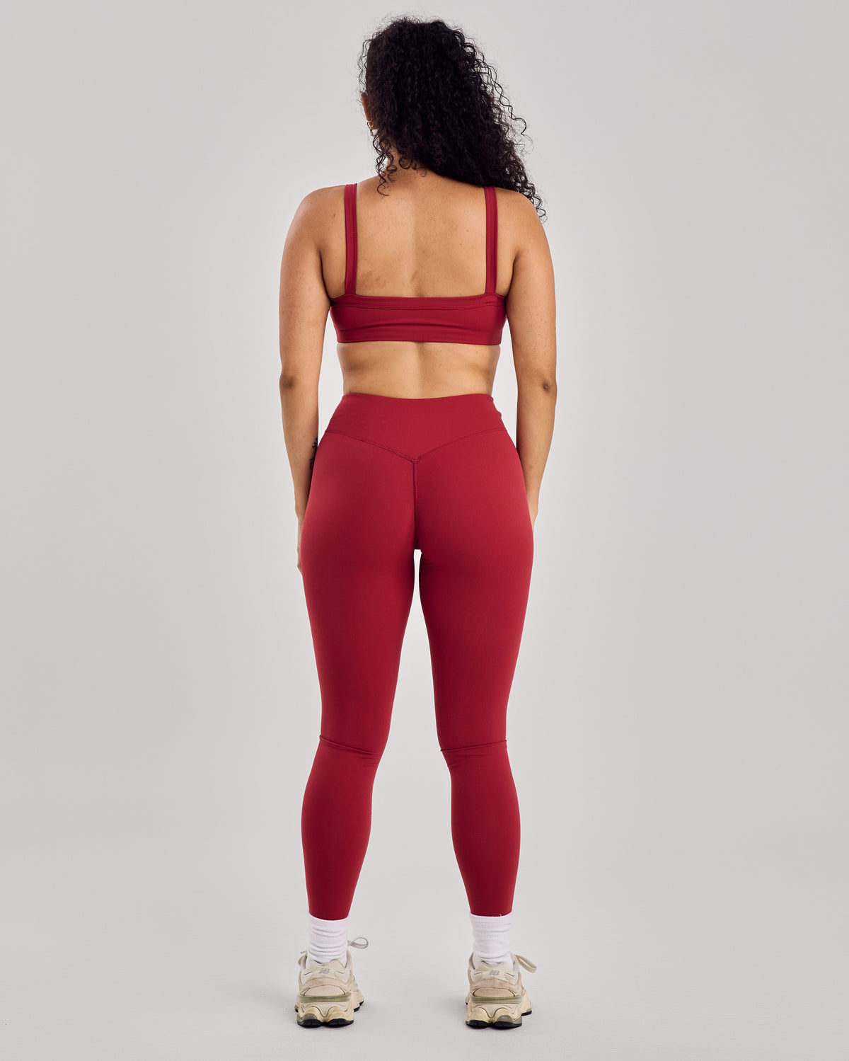 Varsity Leggings — Cherry Red