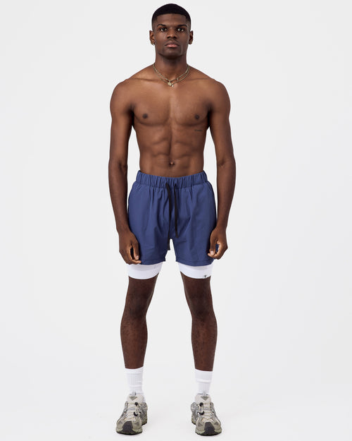 2 in 1 5" Liner Shorts — Blue