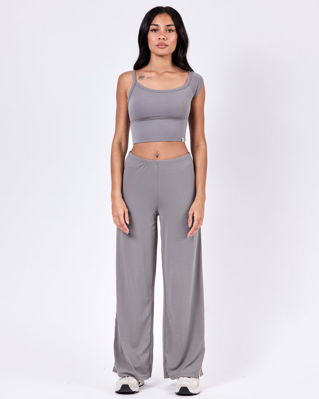 Ivy Cropped Top — Classic Gray