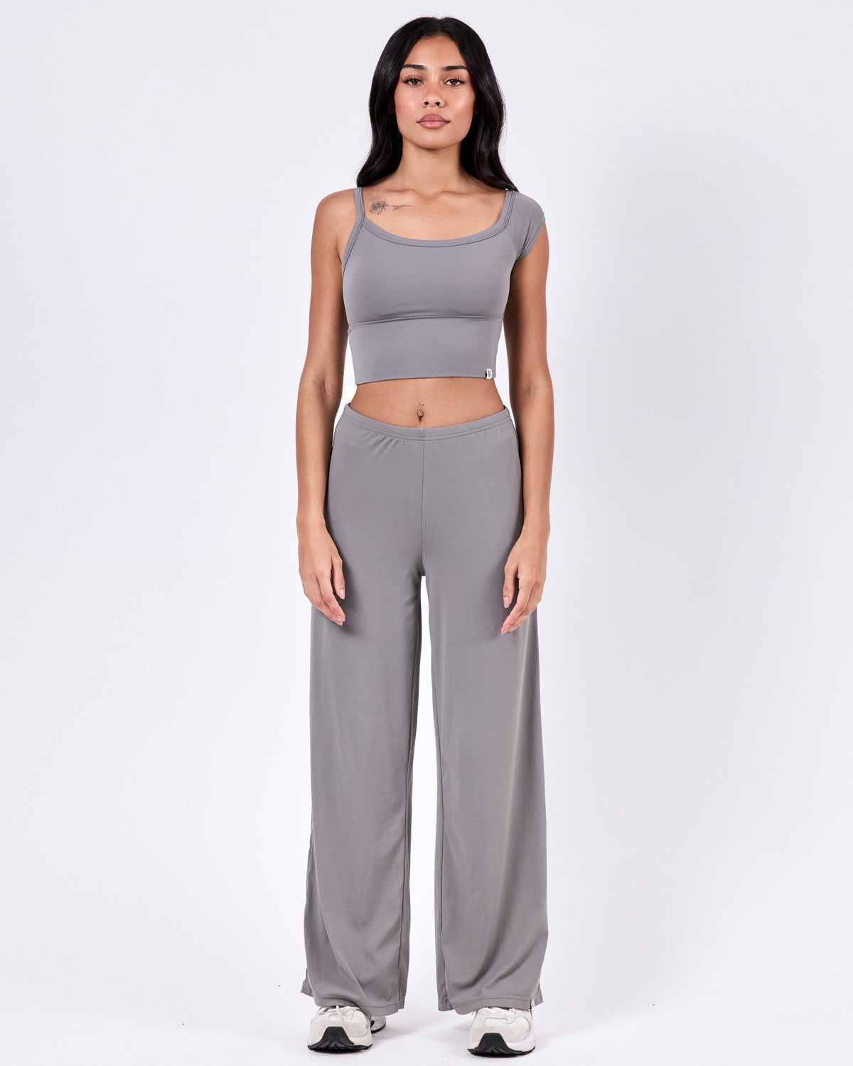 Ivy Cropped Top — Classic Gray