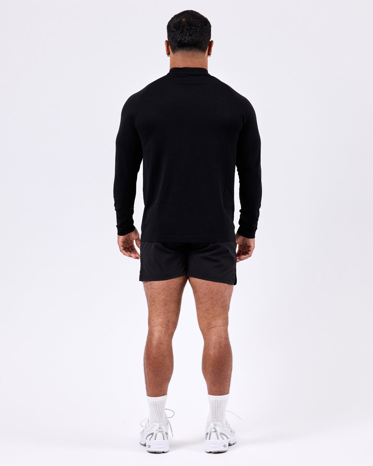 Long Sleeve Fitted Jersey — Jet Black