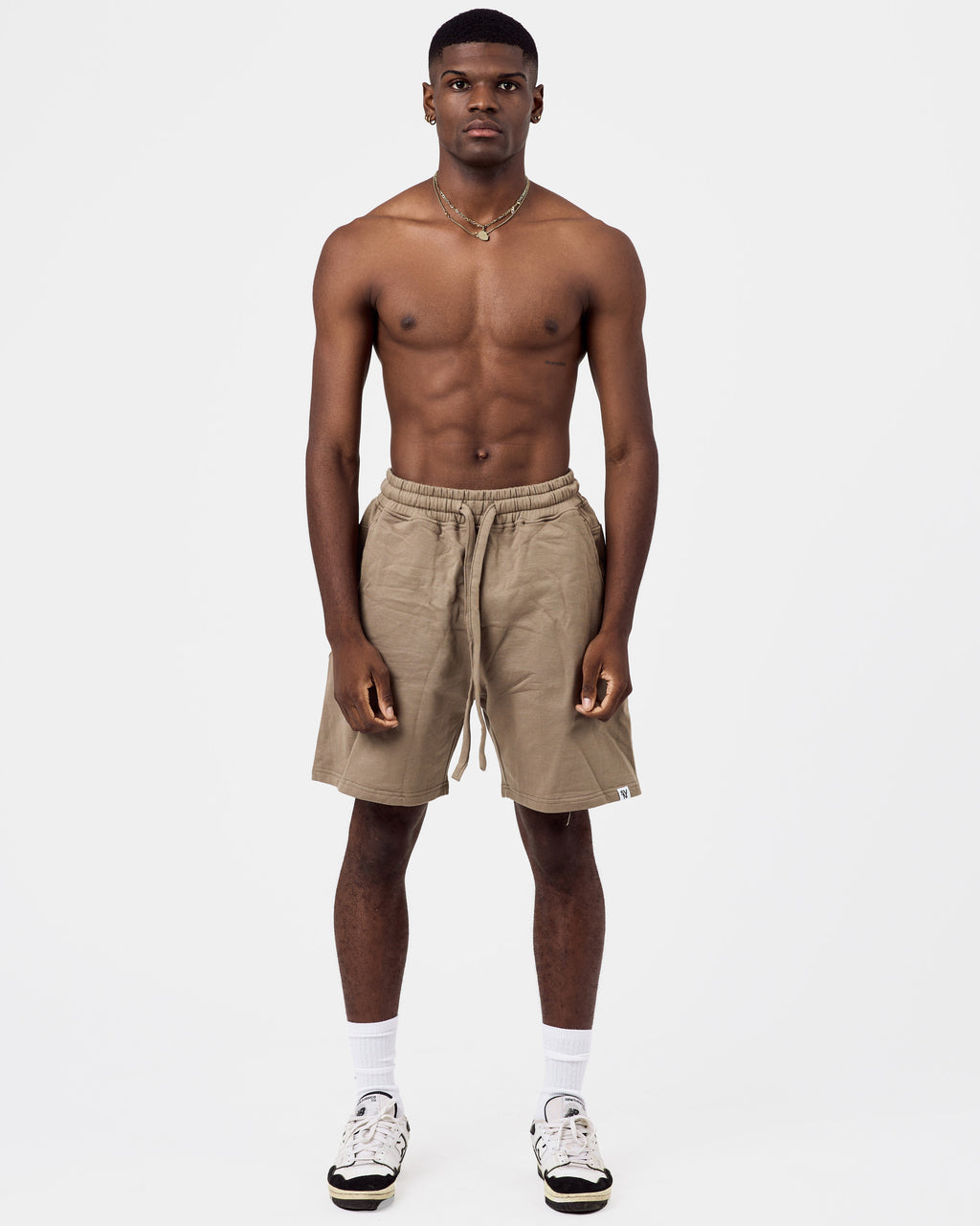 Premium Heavy Cotton Shorts — Muted Taupe