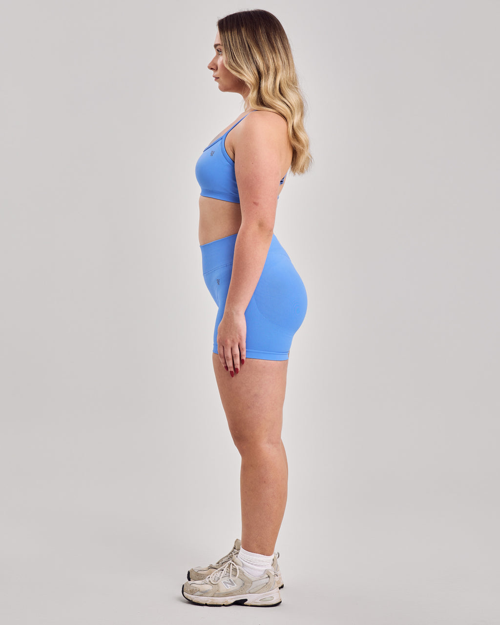 Enhance Seamless V Back Shorts — Azur Blue