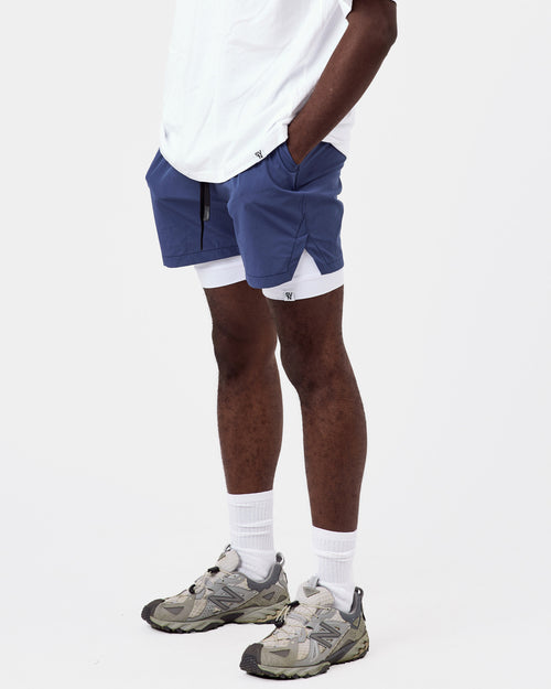 2 in 1 5" Liner Shorts — Blue
