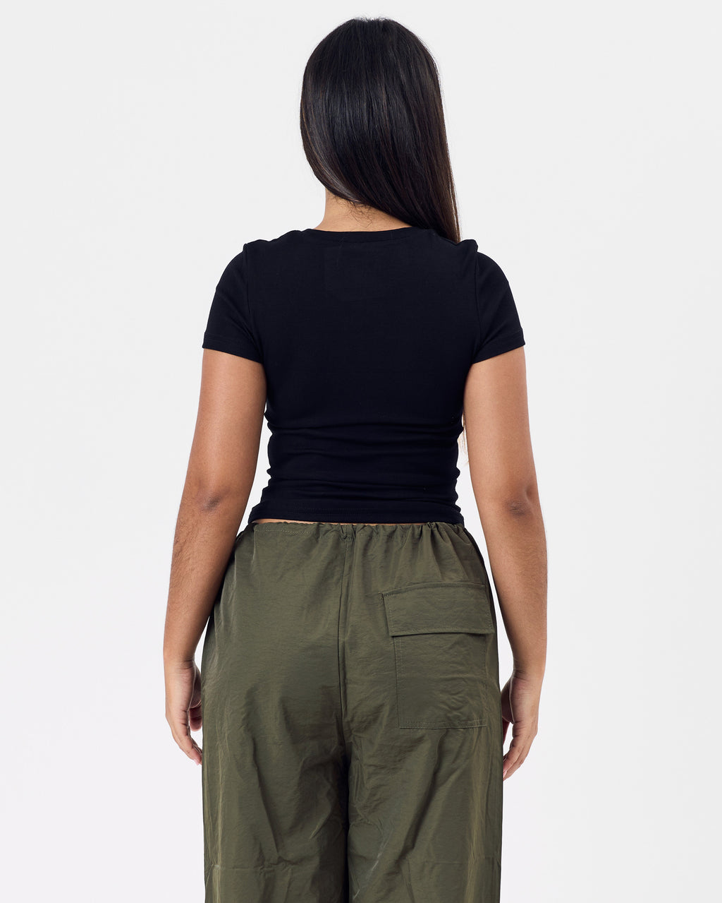 Regular Fitted Cotton T-Shirt — Jet Black