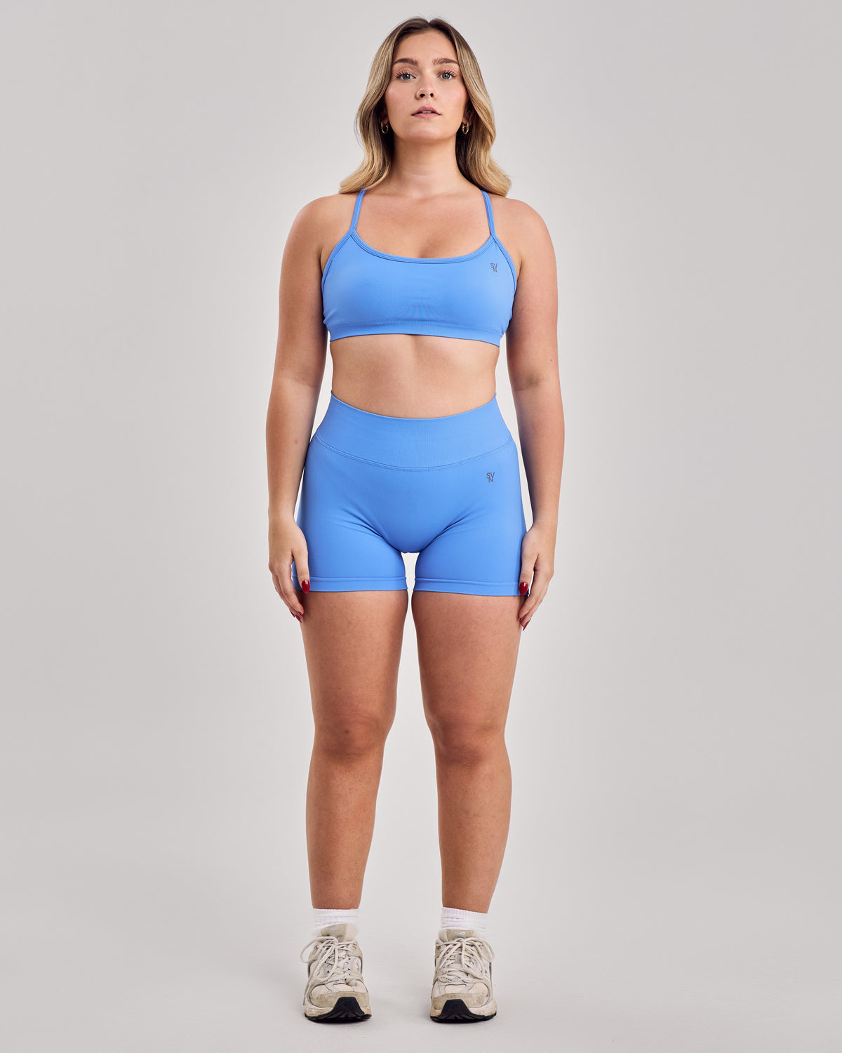 Enhance Seamless V Back Shorts — Azur Blue