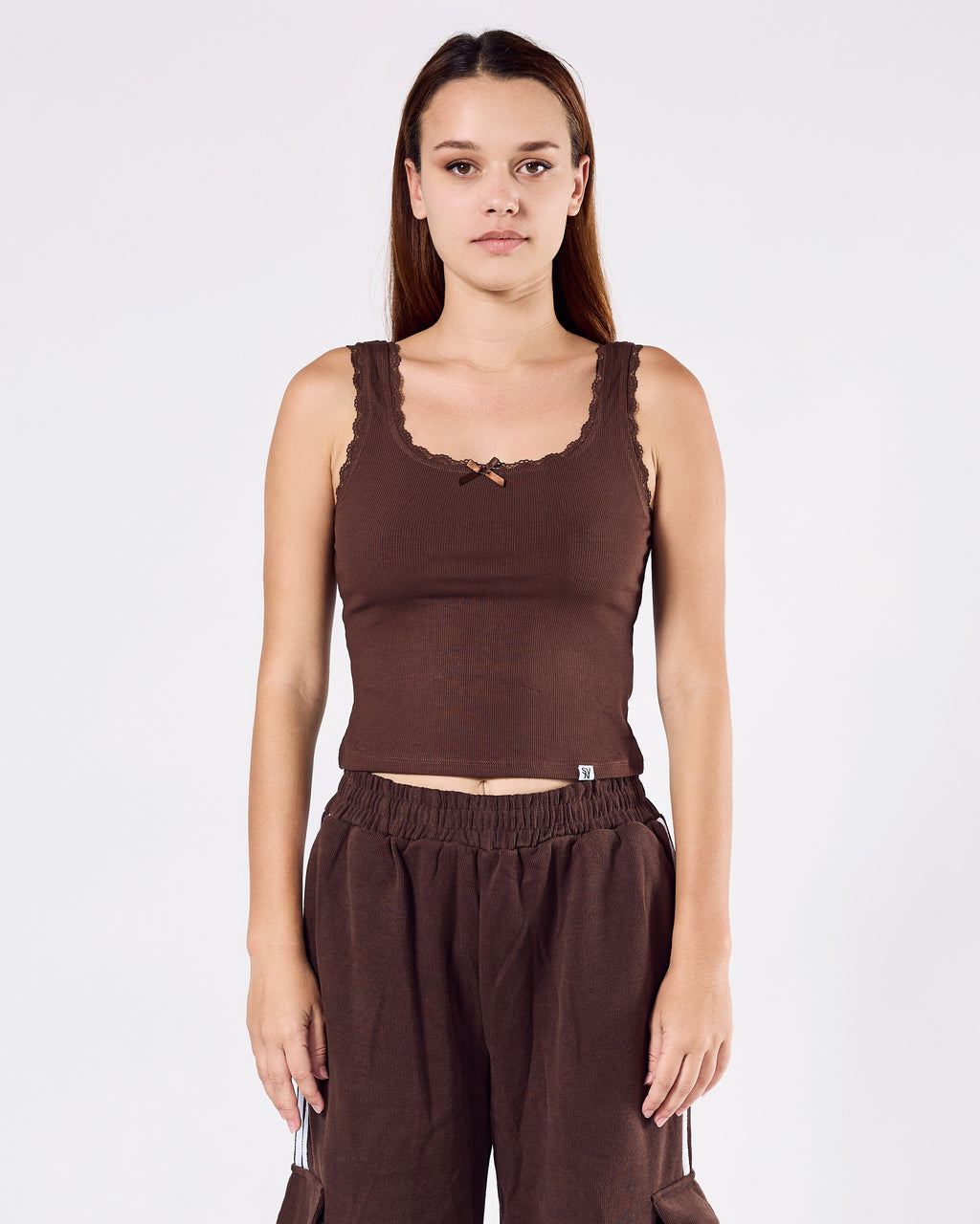 Ribbed Tank Top — Brownie